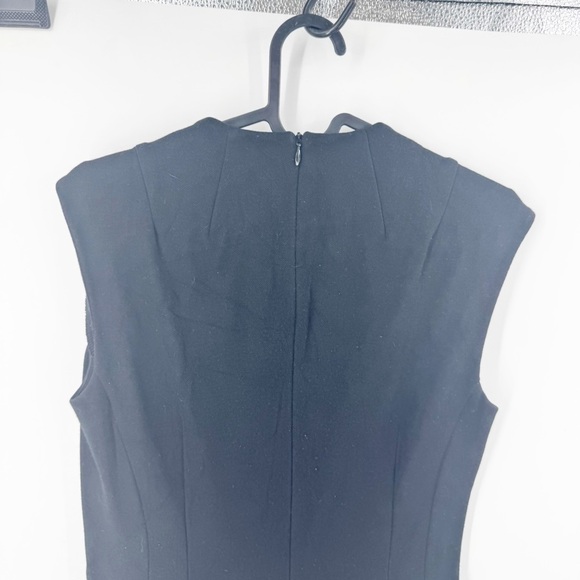 ✅ M.M. LAFLEUR BLACK CREW NECK SHEATH DRESS SIZE 4 - Picture 2 of 7